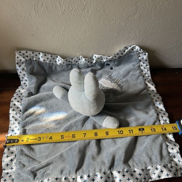 Miffy Bunny Baby Security Blanket Gray Cloud Douglas Cuddle Toy Satin Trim Lovey - Picture 7 of 11